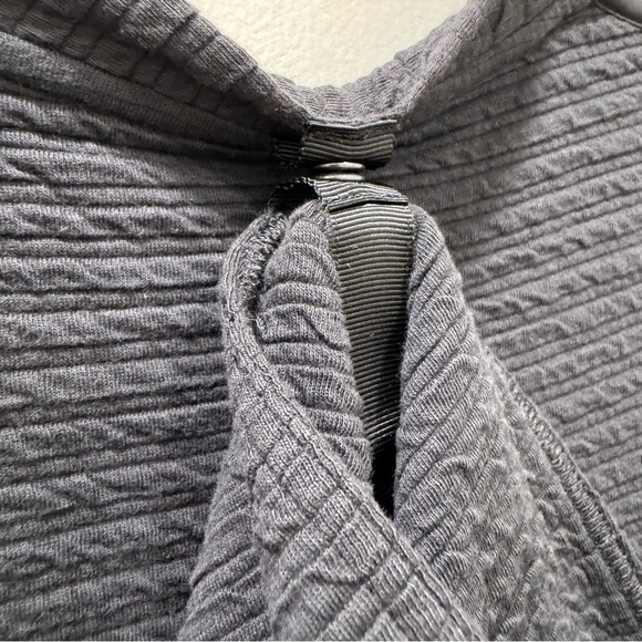 Lululemon On Repeat Dress Black Long-Sleeve Textured Removable Collar Women's 6 - Picture 6 of 15